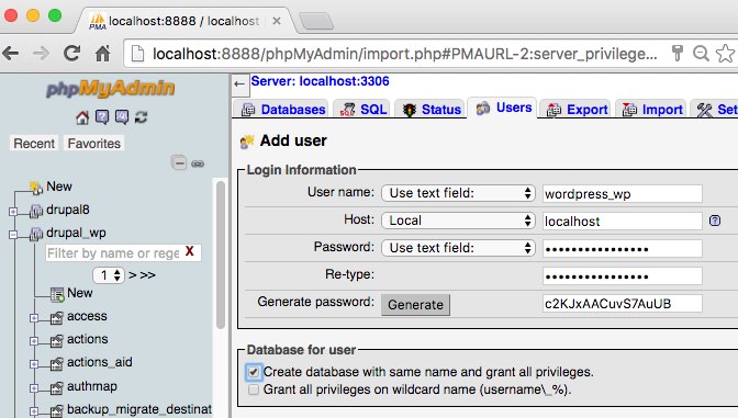 phpmyadmin grant user access to database